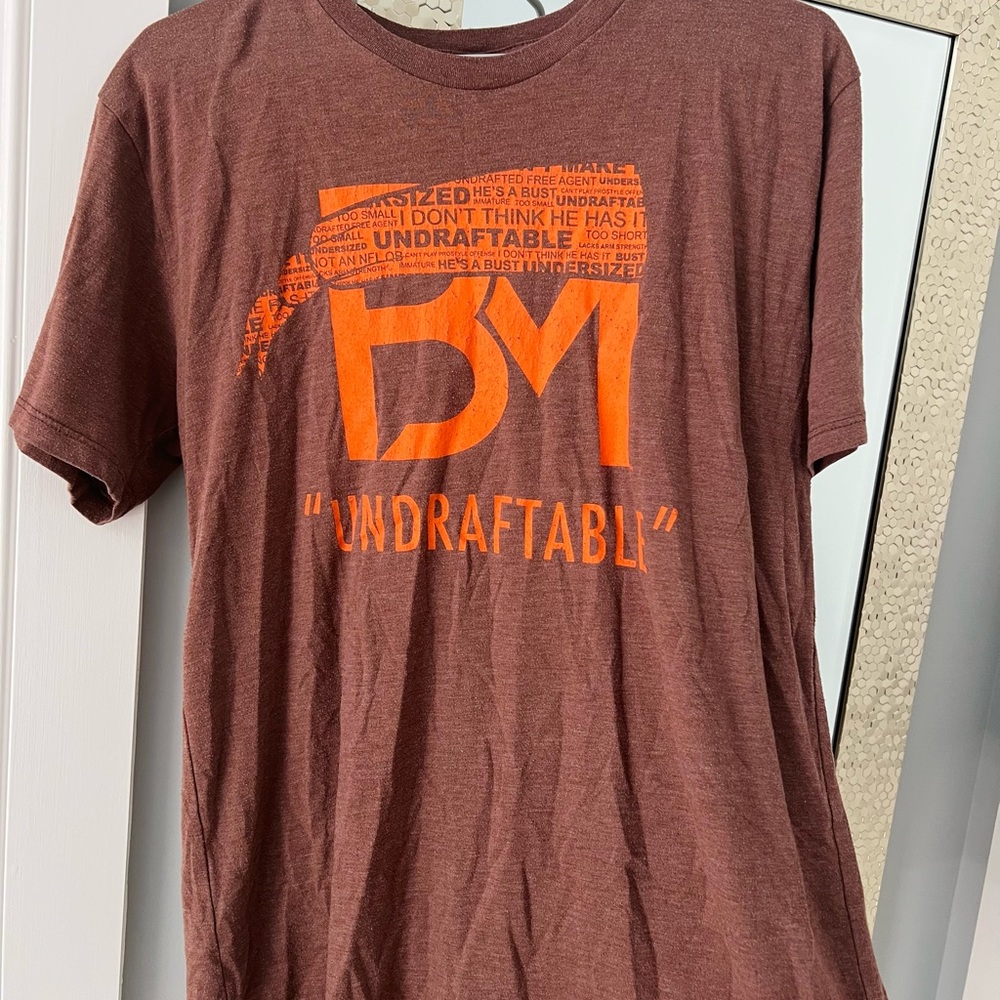 Undraftable Men's Brown T-Shirt